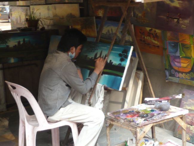 いろんなところに絵描きが