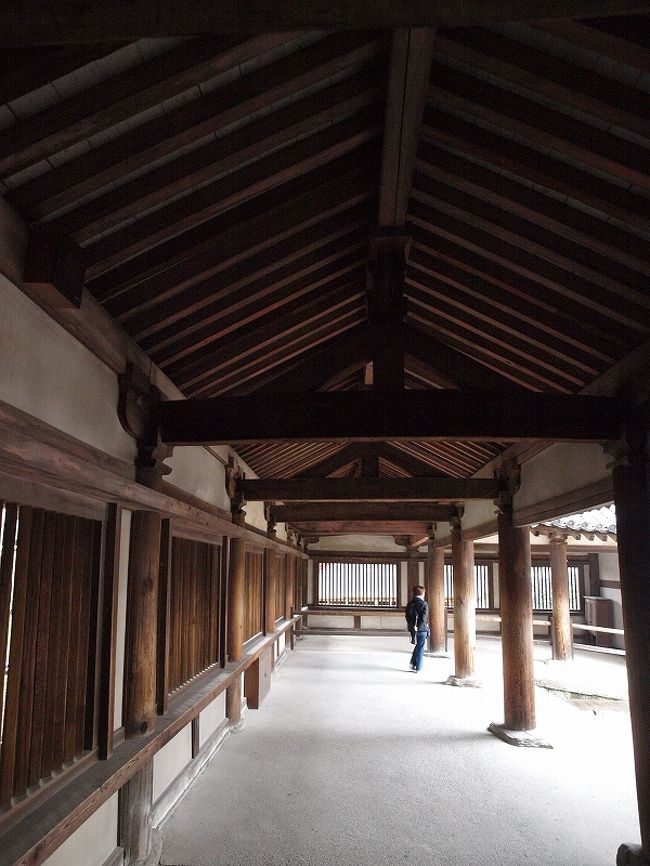 回廊を回り　大講堂へ<br /><br />　大講堂　工事中、、<br /><br />仏像は写せませんので<br /><br />　　画像無し