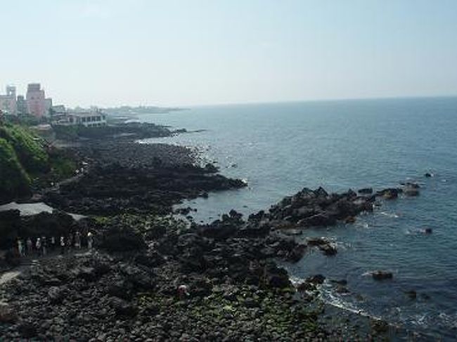 海沿いに行って、【龍頭岩】という、龍の形に見える岩を見学。<br />