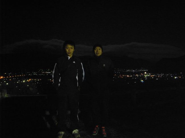 途中のPAにて。<br />スゴイ寒い・・。