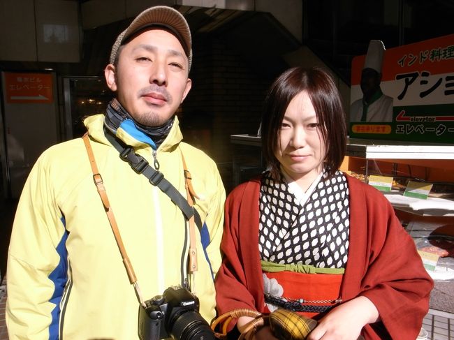 京都にて近所の友人に会いました。<br />輝いてますヨ。