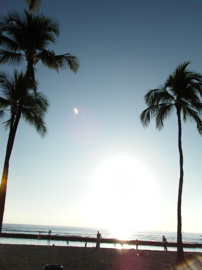 夕焼けを待ちます。