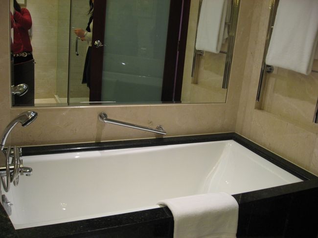 浴槽はちょっと浅め。