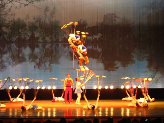 皿回し＋α<br /><br />私は体もあんなに曲がらないし、皿だって１枚も回せない。<br /><br />人口１２億人もいると、こんなすごい技術を持った人も現れるんだろうか。<br />すごすぎるよ。