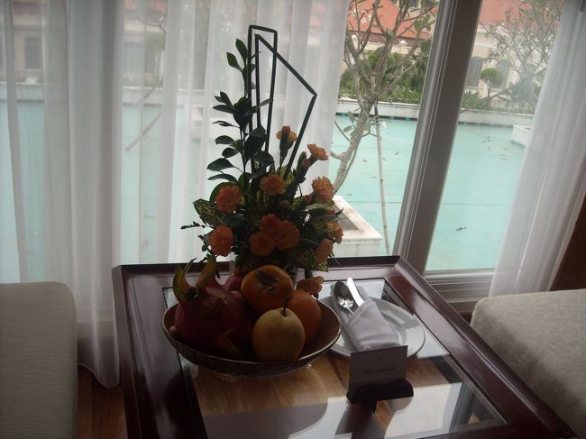 ウェルカムフルーツ。<br />こんなに食べれないけど、なんかうれしい。