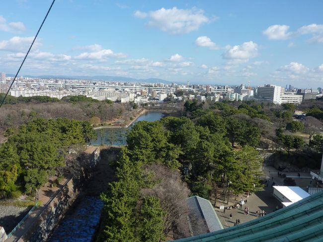 名古屋城から名古屋市内を眺める