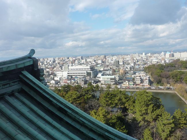 名古屋城から名古屋市内を眺める