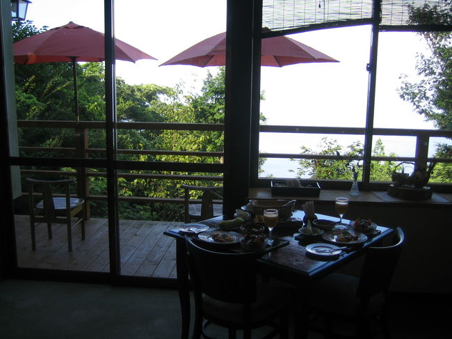 宿泊したペンションでの朝食。