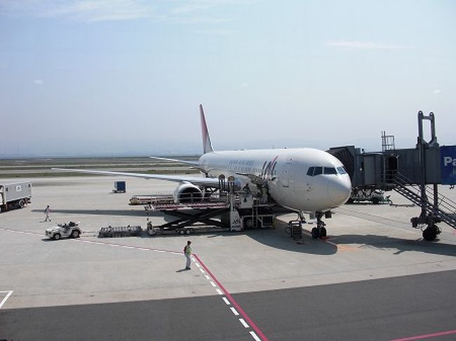 シンガポールまでは、ＪＡＬのＢ７６７です。<br />エコノミーでシンガポールまで６時間半、シンガポールからパースまで５時間半・・・・<br /><br />尻痛との戦いになるだろう。。