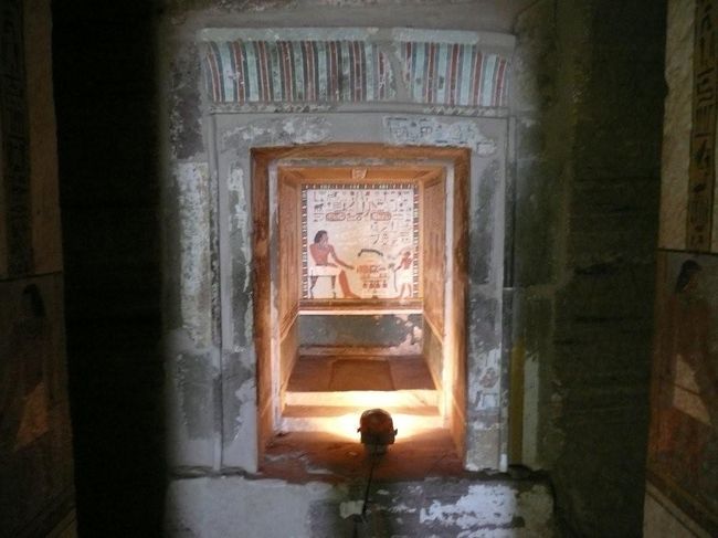 ここにミイラが収められていた至聖所。