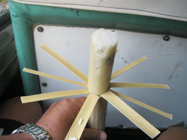 餅菓子　10b<br /><br />竹筒に入れられた薄甘いもち米。<br />火で炙って暖めて食べると美味。