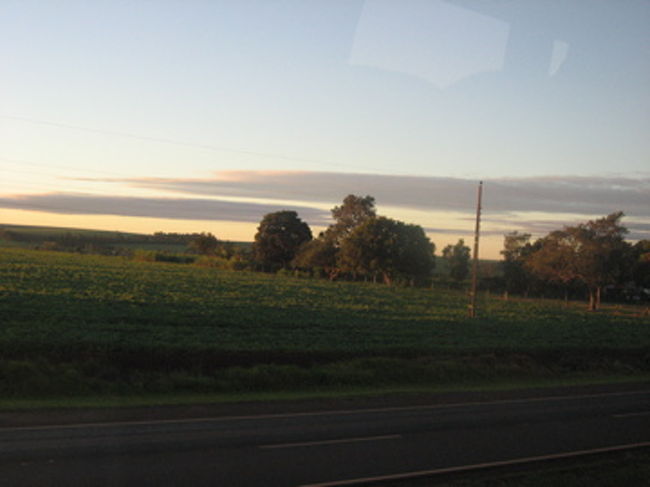 写真をとることは出来なかったが、日が落ちてからの田舎道の星空は筆舌しがたいほどの美しさだった。そして地平線から登ってくる朝日もまた美しかった。もうすぐ念願のイグアスに到着する！