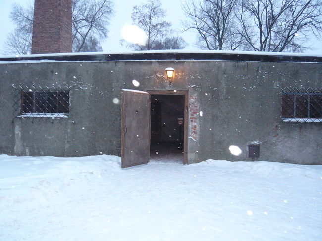 「焼却炉」<br />ここで、殺害された人々の遺体が火葬されたようです。この仕事を行っていたのは、ここに収容されていた囚人たちだそうです。