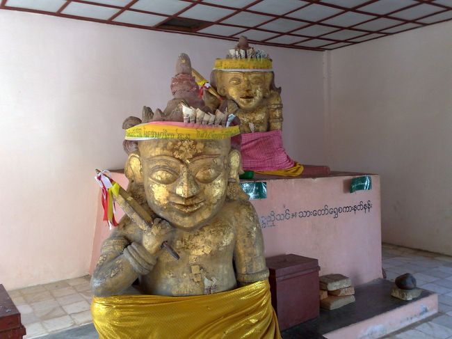 父、息子の仏像