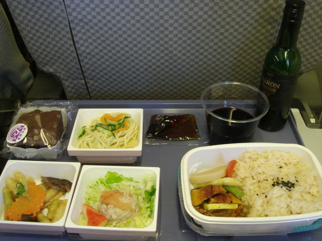 帰りのフライトは、14：50発の便に指定してあったので、11時まではホテルでのんびりできました。<br />その後免税店へ。<br /><br />空港では2時間前には搭乗手続き全部終わっちゃったので、ゆっくり足りないおみやげなど買い物できました。<br />フードコートで肉まん買ったのですが、日本円でちゃんとお釣りも円の小銭が帰ってくるんですよ！<br /><br />帰りの機内食は、うなぎです。<br />ほぼ満席でしたがたまたま隣が空いていてラッキーでした！<br /><br />台湾、正直言ってあまり期待してなかったんですが、ご飯美味しいし、物価安いし、なんせ近いのがいいですね。<br />是非また行きたいです！