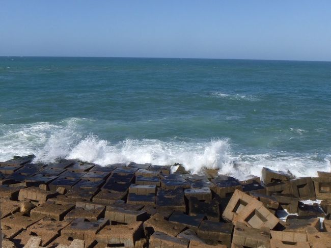 海が結構荒れていました。