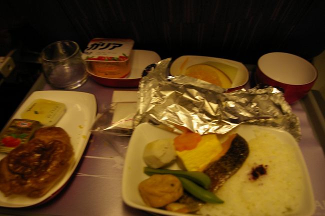 タイ航空朝食。