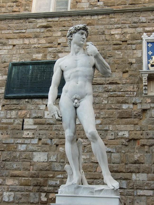 お〜こんなところにダビデ像。<br />ガイドの話をほとんど聞いていなかったのでいきなり現れてびっくりしました。