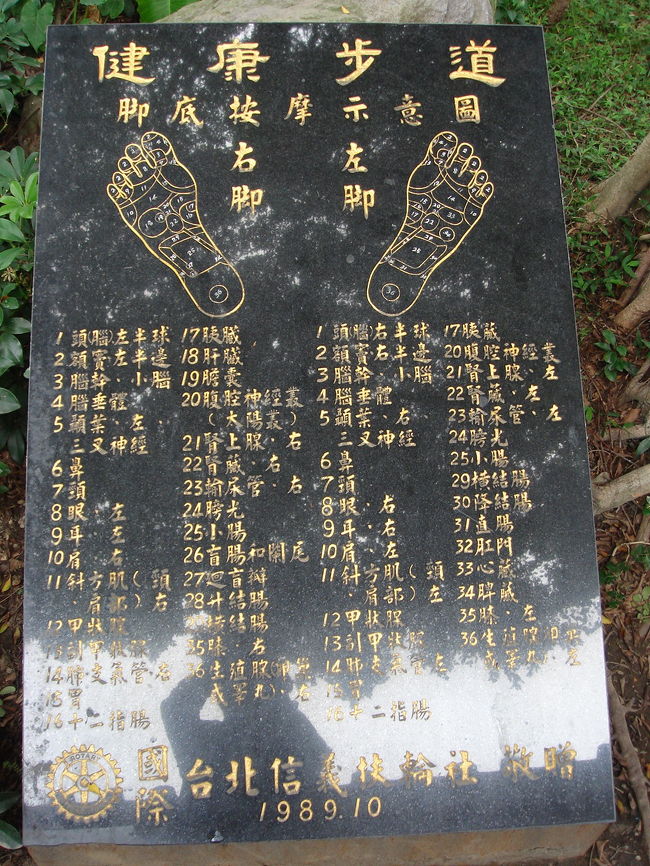 中正紀念公園内にも健康歩道があるんです。