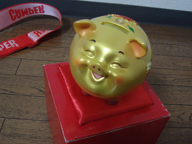 渡航先で目につくと必ず買ってしまう「ブタの貯金箱」。<br />５００円玉を貯めているんですが、貯まったお金は毎回、旅行のいいお小遣いになります。