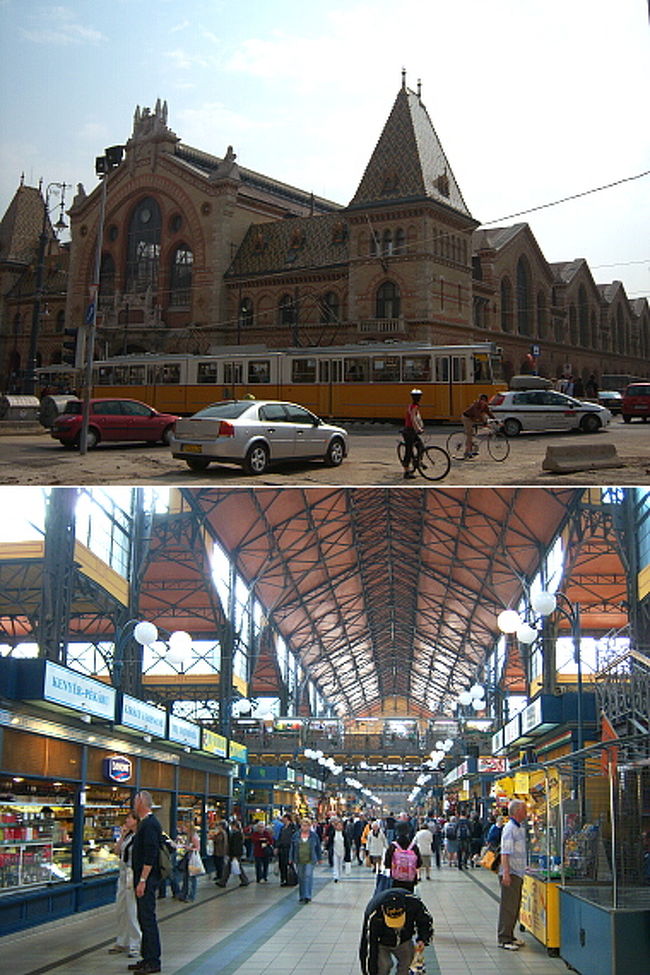 国会議事堂を後にし、再びトラム2番に乗って終点まで。 <br />私が泊まってた宿のあるKalvin Ter駅から5分くらいのところなんですが、そこに中央市場があると聞いていたのでやってきました。 <br />外にマーケットのような感じで並んでいるものかと思いきや、屋内です。<br /><br />市場のある建物は想像以上にでかい！ <br />そして道路がいきなり埃っぽくて、さっきまで国会議事堂で感じていた高級で貴族っぽい雰囲気は一瞬にしてかき消され、一気に庶民的な雰囲気に包まれました。 <br />交通量も多くて、なんだかちょっとしたアジアみたい。<br />中も雑多な感じのごちゃごちゃしたマーケットなのかな？と思いきや、中はすっごくきれいです。