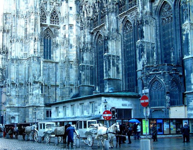 　ウィーン名物の馬車。街並みにぴったり。