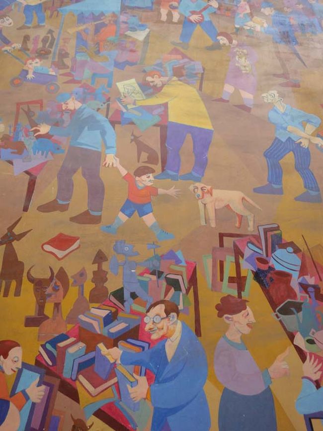 壁画のズーム。