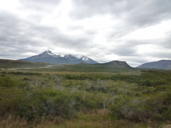 遠くにパイネの山々が見えて来ました。