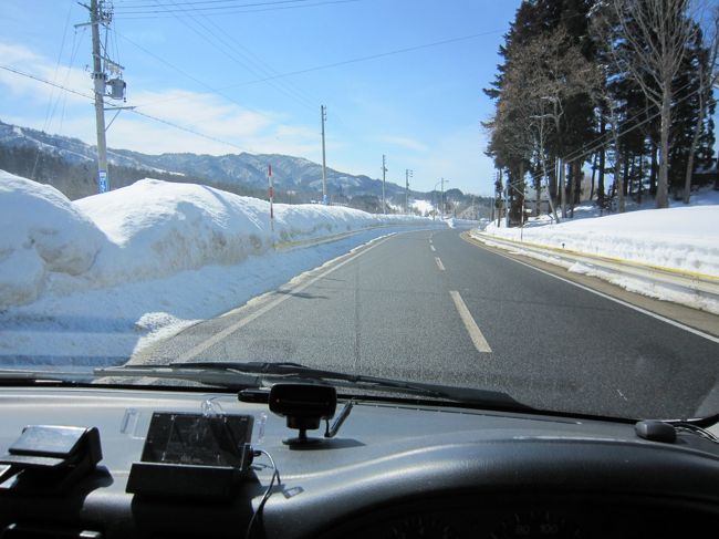 昨日まで雪が降っていたので結構積ってます。