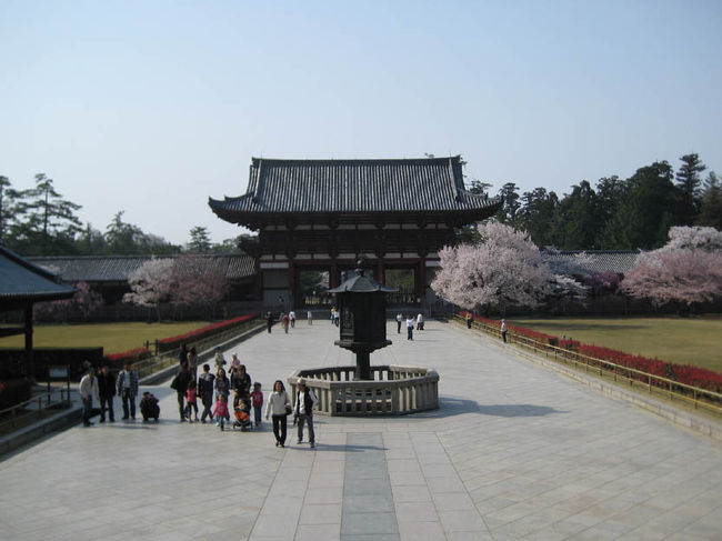 ＜東大寺１２＞<br /><br />大仏殿から八角灯篭・中門方向の眺め。