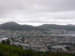 フロイエン山から眺めたベルゲン市街