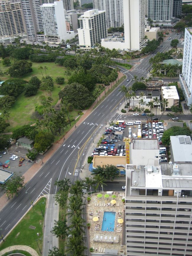 ホテルから見る風景。<br />