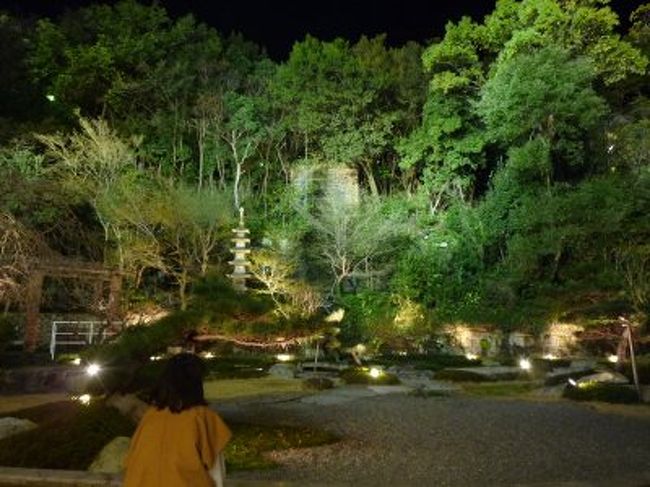 三日間の出張でした。<br />初日は夕方に大阪を出発して19時半に白浜温泉に到着しました。<br />三ヶ月前にも泊まった湯快リゾート白浜御苑に今回も宿泊します。<br />ダブルルーム二食付一人で6000円です。<br />到着後、すぐにバイキングです。<br />急いでいて写真撮り忘れました。<br />食後、足湯でくつろいでいる写真です。<br /><br />