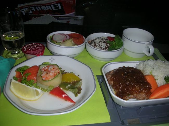 帰りの機内食。<br />