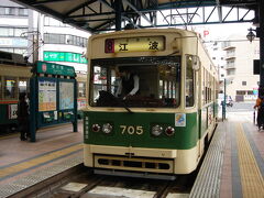 袋町から横川まで７系統に乗車です。

折り返しは江波行き。