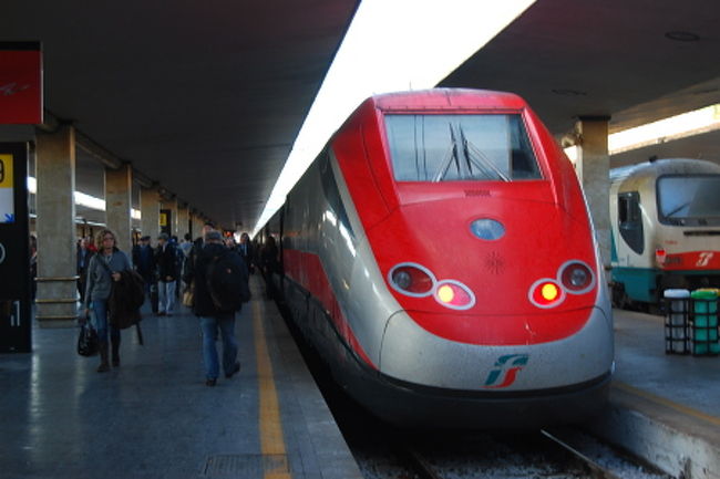 帰りはユーロスターにてローマ・テルミニ駅まで。<br />