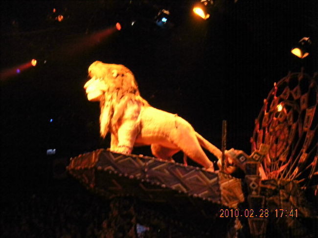 "Festival of the Lion King"(ライオンキング)の一場面<br />見ごたえありました。<br />立派なミュージカルです！