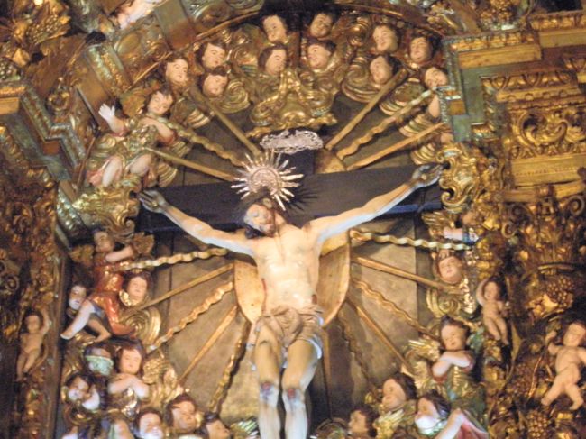 この教会に、天正遣欧少年施設が1ヶ月いたらしい。･･･イエスの周りがどうも･･･