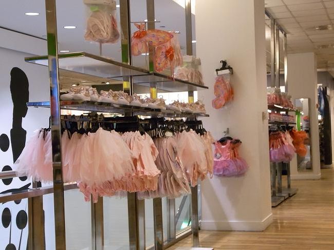 トップ　オブ　ザ　ロックで夜景ツアーはおしまいです。ホテルまで送ってもらいましたが、まだ時間も早いのでタイムズスクエアに行く途中で、ちょっとお買い物。Ｈ＆Ｍがあったので入ってみました。二階に上がると子供服とメンズ。<br />背中につける可愛い蝶々の羽と、<br />バレエのチュチュみたいな服が。<br />とにかく可愛い〜♪孫のいるかた、おすすめです。<br />後でマドンナが子供のお誕生日祝いで一緒に写っている写真見ましたが、その子の服がまさにこんな感じ。<br />女の子のお誕生日に着せるのでしょうか？<br />