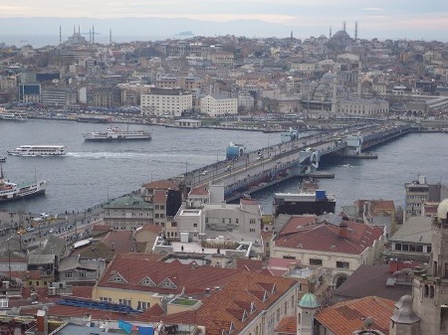 高さ53ｍの展望テラスからはイスタンブールの市街が一望です。