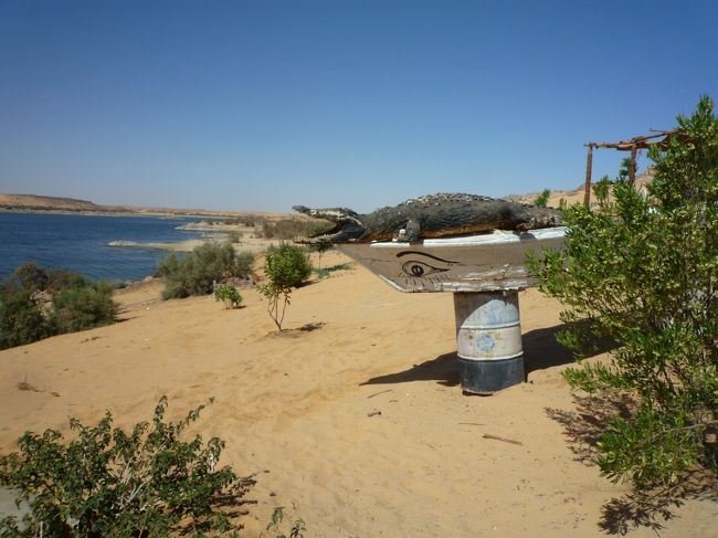 飾り物のクロコダイル。