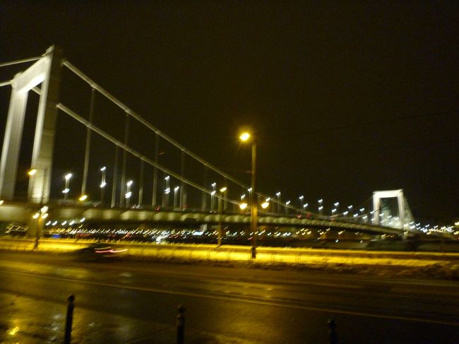 美術鑑賞の後はルダシュ温泉へ。<br />ちょっと分かりにくい所にあり、モスクワ広場からトラムに乗り、写真のエリザベート橋の手前で降ります。<br />橋を過ぎるとゲッレルート温泉まで行ってしまいます。<br />実体験済みです（笑）<br /><br />ここは昨日行った観光客向けのゲッレルート温泉と違い、ハンガリーの伝統的温泉です。<br />男性は褌のようなものをつけて入浴します。<br />こちらには32℃〜42℃までの温泉があり、スチームサウナもあって快適でした。