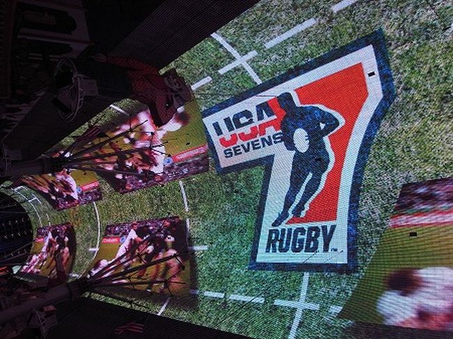 7人制ラグビー！<br />ファイナルカウントダウンの音楽に合わせて、大迫力です！