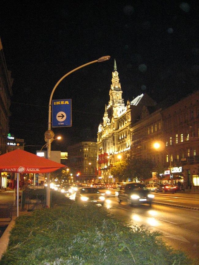 お腹一杯になって、ホテルまでの夜の街をぶらぶらしながら帰りました。<br />東駅の近くは人通りがちょっと少なくて、何の心配もないと言い切れるほど安心感のある雰囲気ではありませんでしたが、まあ、普通に用心して歩けば大丈夫だと思いました。<br />初の東欧の町の初日が終了しました。