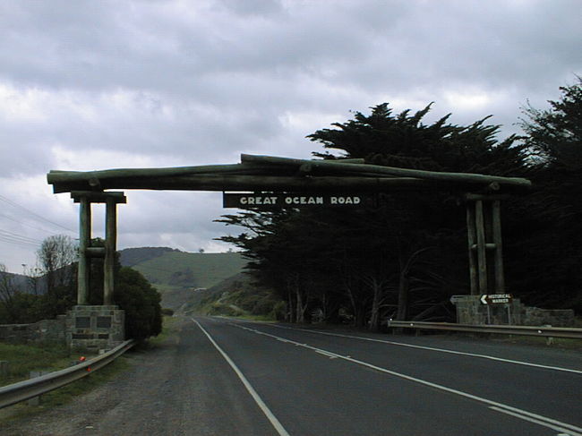 GREAT OCEAN ROADの入り口。