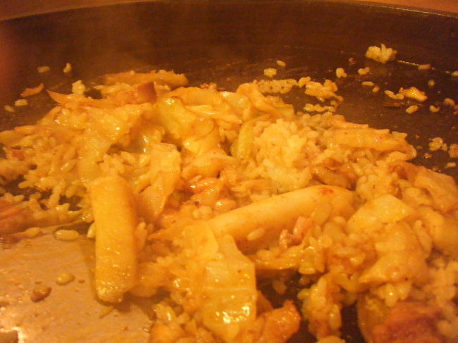 その後、御飯もまぜまぜ。