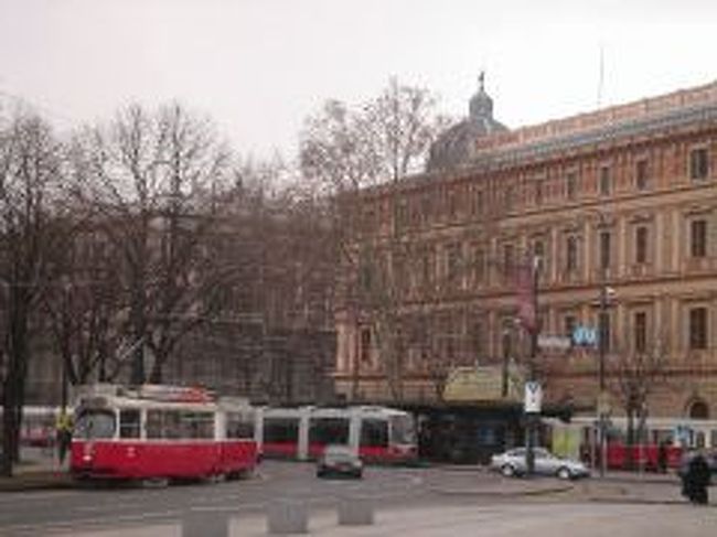 イスタンブールから飛行機で2時間30分後<br />オーストリア　ウィーン到着<br />ウィーン空港は意外と小さく、迷うことなくバス乗場へ辿り着きました。<br />時間と場所を確認して、もう一度ターミナルへ戻って、案内所へ・・<br />フリーのウィーンガイドと地図等を入手して、バスチケットについて質問したら、ここの案内人は感じ悪く・・・半笑いで「車内で運賃払うんだよ」と・・<br />初めて来たんだから、もうちょっとやさしくしてよって思った。<br /><br />ウィーンの街の風景。