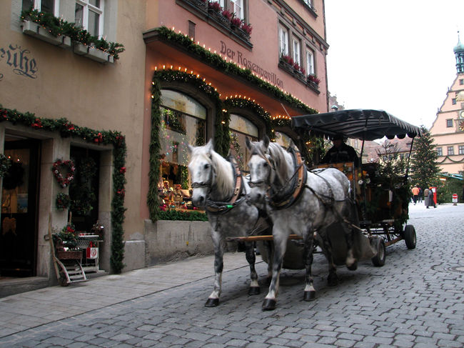 おっ！馬車です。<br />ロマンティックですねぇ。<br />