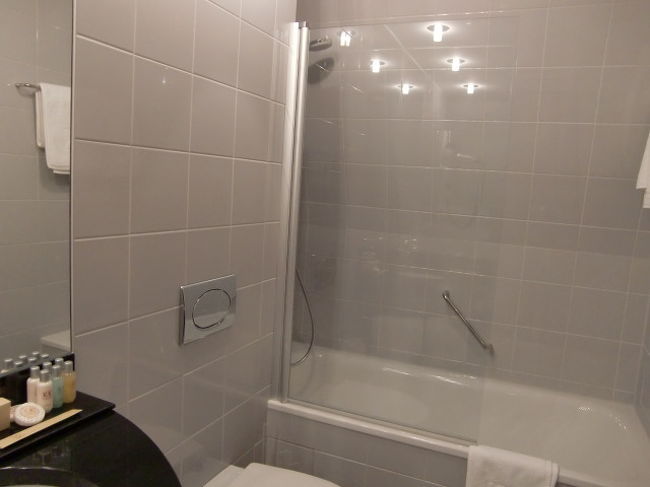 ホテルのサイトから直接<br />日本語で予約したのですが、<br />ちゃんとリクエストどおり<br />バスタブ付、禁煙の部屋でした。<br />一人なので十分な広さでしたが、<br />二人じゃいやかも・・。<br />