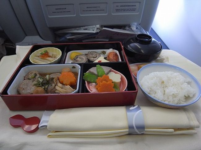 今回は和食を頂きました。<br />隣の台湾人のおっさんも和食をチョイスしていました。